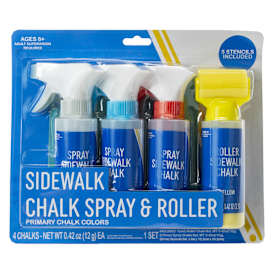 Sidewalk Chalk Spray & Roller Set