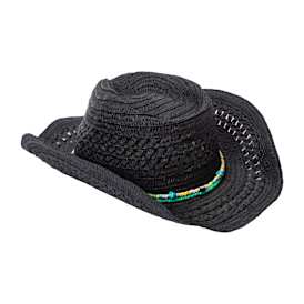 Straw Cowboy Hat With Beads