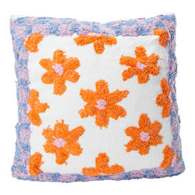 Flower Throw Pillow 16in