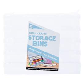 Arts & Crafts Storage Bins 5-Count