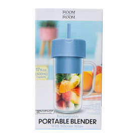 Rechargeable Portable Blender With Silicone Straw 17oz