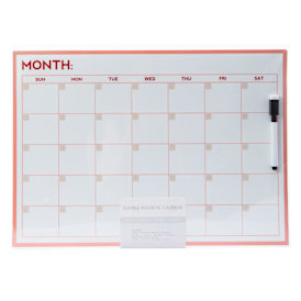 Flexible Magnetic Calendar With Marker 16.5in x 11.7in