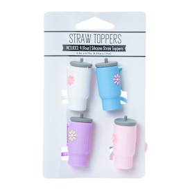 Tumbler Straw Toppers 4-Count