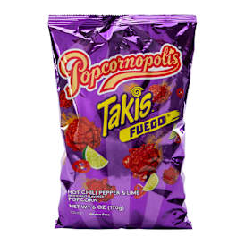 Popcornopolis x Takis® Fuego® Hot Chili Pepper & Lime Flavored Popcorn 6oz