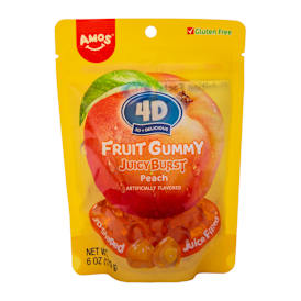 Amos® 4D Fruit Gummy JuicyBurst Candy 6oz - Peach