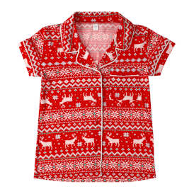 Short-Sleeve Christmas Pajama Shirt