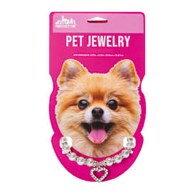 Pearl & Heart-Charm Pet Jewelry - Large