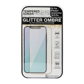 iPhone 15®/14® Glitter Ombre Tempered Glass Screen Protector