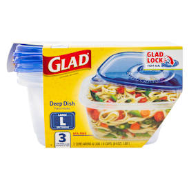 Glad® Deep Dish Storage Containers 3-Pack