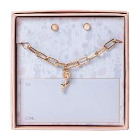 Tulip Bracelet & Earring Set With Removable Card