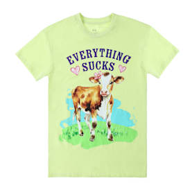 Cow Everything Sucks Graphic Tee