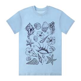 Seashells Collage Graphic Tee