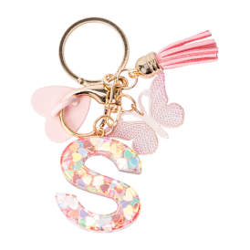 Alphabet Tumbler Adhesive Heart With Charms