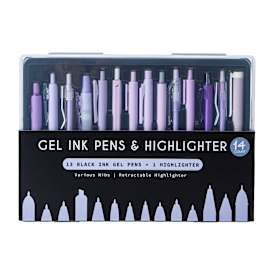 Gel Ink Pens & Highlighter 14-Count