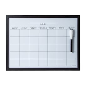 Wood Style Frame Dry Erase Calendar