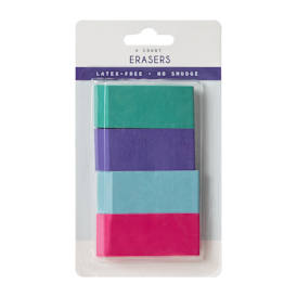 Colorful Erasers 4-Count Set