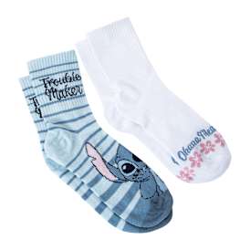 Branded Girls Mid-Crew Socks 2-Pack