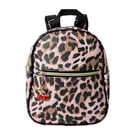 Printed Mini Backpack With Charm