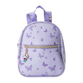Printed Mini Backpack With Charm