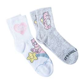 Branded Girls Mid-Crew Socks 2-Pack