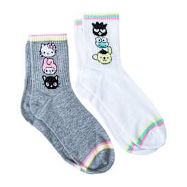 Branded Girls Mid-Crew Socks 2-Pack