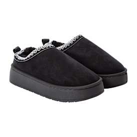 Suede Stitched Platform Shoes