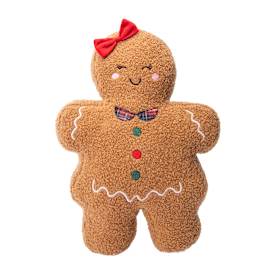 Snow Cool Gingerbread Girl Plush Pillow