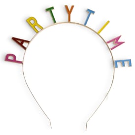Party Time' Or It's My Birthday' Gold Party Headband
