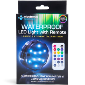 Waterproof led light with outlet remote