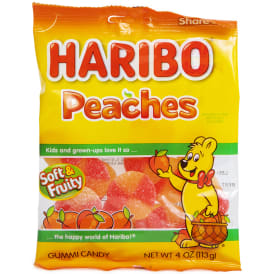 Haribo® Peaches™ Gummi Candy 4oz Bag