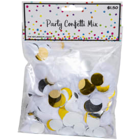 Gold & White Party Confetti Mix