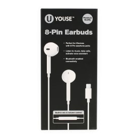 8-Pin Earbuds w/ Mic For iPhone® & iPad®