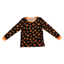 Juniors Pajama Top - Halloween Pumpkins