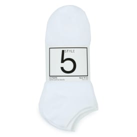 10-Pack Ladies Low Cut Socks, White