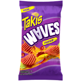 Takis Waves Fuego, Hot Chili Pepper And Lime Artificially Flavored Potato Chips, 8oz Bag