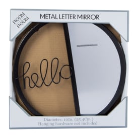 Metal Letter Mirror 10in