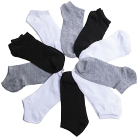 Mens Low-Cut Ankle Socks 10-Pack Neutral Colors
