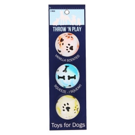 Squeaky Ball Dog Toys 3-Count