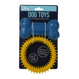 Rubber Chew Dog Toy 2-Pack