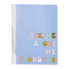 Printed College Ruled Composition Notebook 9.75in x 7.5in - Pronouns