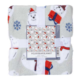 Holiday Plush Throw Blanket 50in x 60in