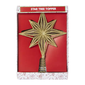 Glitter Star Tree Topper 9.25in