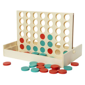 Four in A Row Wooden Game