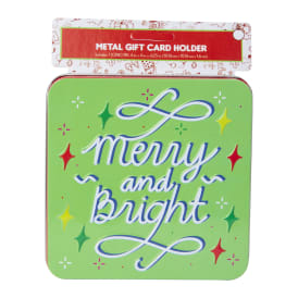 holiday tin gift card holder 4in x 4in | Five Below