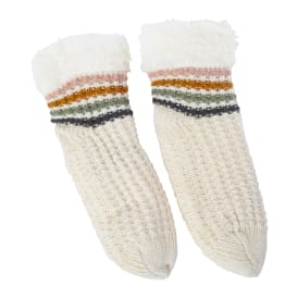 Ladies Knit Sherpa Bootie Cabin Socks