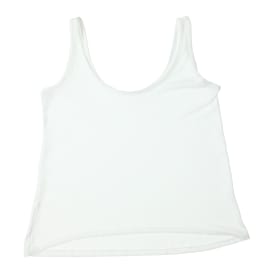 juniors white hacci tank top