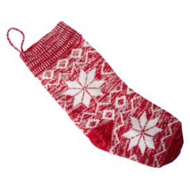 Fair Isle Knit Christmas Stocking 20in