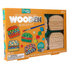 Decorate-Your-Own Wooden Burger Kit