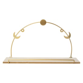 metal & wood wall moon shelf 15in x 8.7in | Five Below