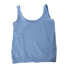 juniors blue hacci tank top